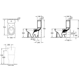 Унитаз-компакт 6C591001 VILLEROY&BOCH OMNIA Pro, 355х710 мм