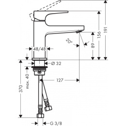 Смеситель для раковины Hansgrohe Metropol (32500340) шлифованный черный хром