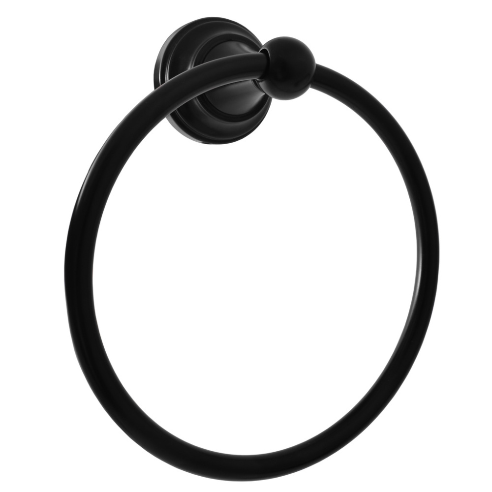 Фото Rav Slezak MKA0104CMAT Полотенцедержатель настенный кольцо, ЧЁРНЫЙ МАТОВЫЙ
