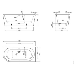 Фото Акриловая ванна 165x75 Knief (0100-255-L), овальная