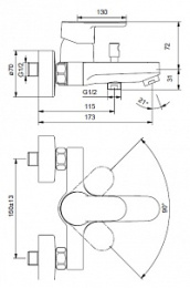 Смеситель Ideal Standard Vito B0412AA для ванны