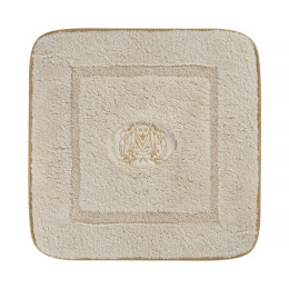 Migliore Коврик д/ванной комнаты 60х60 см. вышивка логотип MIGLIORE, кремовый, окантовка золото 3077