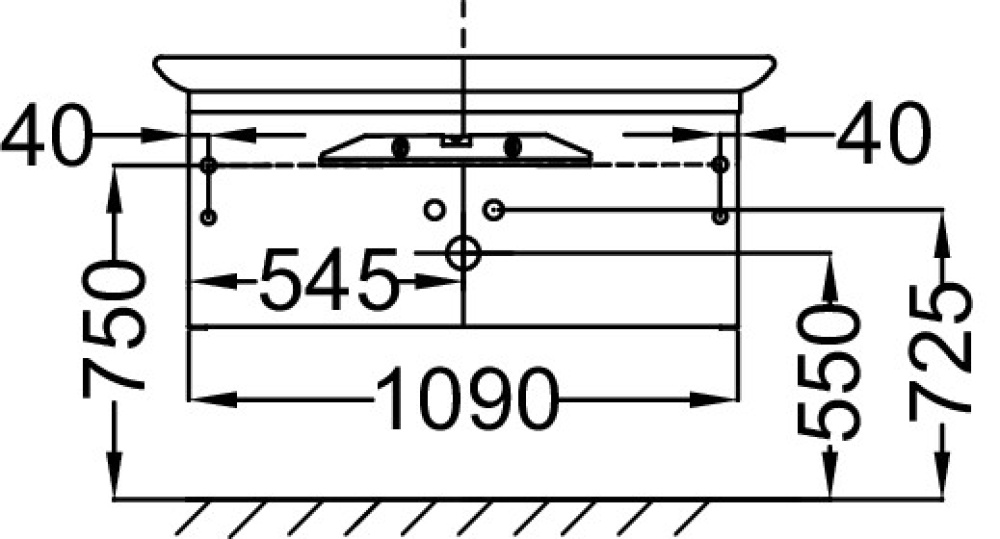 Фото Тумба под раковину Jacob Delafon Presquile 130 (EB1101-G1C) подвесная 1 ящик