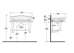 Фото Консоль под раковину Galassia Ethos (8460)