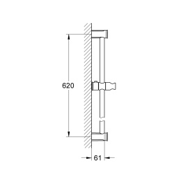 Grohe Tempesta New 27519000 Душевая штанга, 600 мм