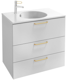 Тумба под раковину Jacob Delafon Odeon Rive Gauche 70 см, EB2531-RX-N18, цвет белый глянцевый, ручки