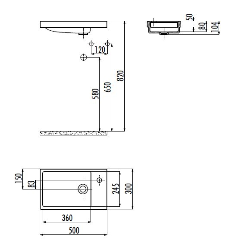 Фото CREAVIT Раковина TP026 мебельная (30*50 см) TP026-00CB00E-0000 (TP026.00000)