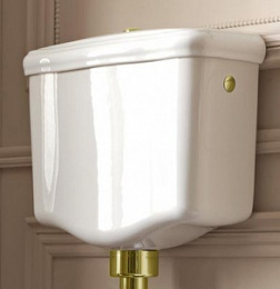 Механизм смыва для навесного среднего бачка Kerasan Retro 751391 (золото)