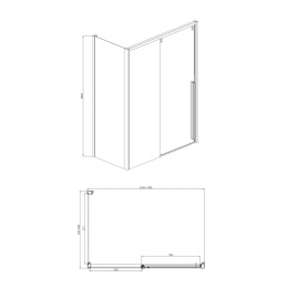 Душевой уголок Bravat Slimline 1200х800х1950 (BS120.3104A)