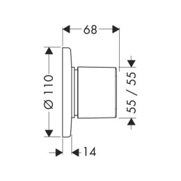 Запорный/переключающий вентиль Hansgrohe Quattro (31634000) хром