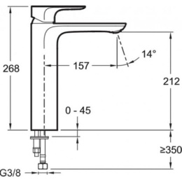 Смеситель для раковины Jacob Delafon Aleo E72299-CP