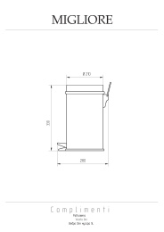 Фото Мусорное ведро Migliore 21956 хром 5 л