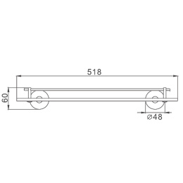 Полка стеклянная 1-ярусная Haiba HB8707