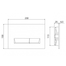 Кнопка смыва BelBagno Marmi (BB012-MR-NERO.M) черный