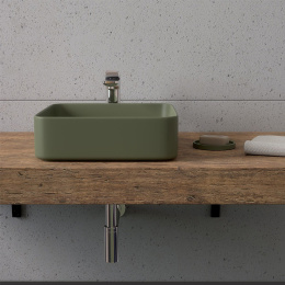 Ceramica CIELO Shui Comfort SHCOLAQ40 AG - Раковина накладная на столешницу 40 * 40 см (Agave)