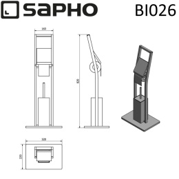 Sapho Bambus BI026 Eршик BAMBUS для унитаза, держателем для туалетной бумаги, бамбук