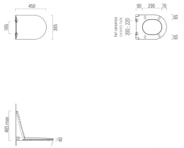 Фото Сиденье для унитаза с крышкой GSI MS992C09 530 мм х 360 мм, SoftClose цвет Белый матовый