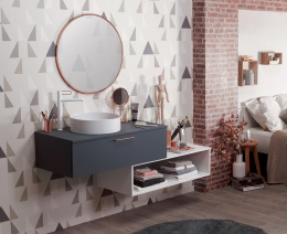 Зеркало Jacob Delafon Odeon Rive Gauche EB1288-S40, 50 см, с подсветкой, лакированная рама насыщенны