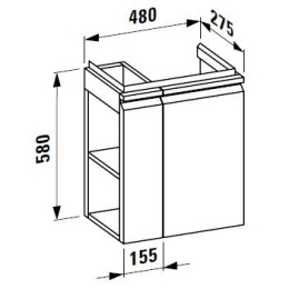 Комплект мебели Laufen Pro 48 см (4.8300.1.095.475.1)