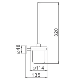 Настенный туалетный ершик Haiba HB8710