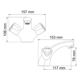Смеситель WasserKRAFT AMPER 2903 для раковины, хром