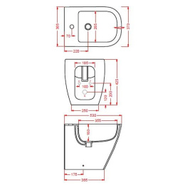 Биде напольное ArtCeram Faster (FSB002 03 00) черный