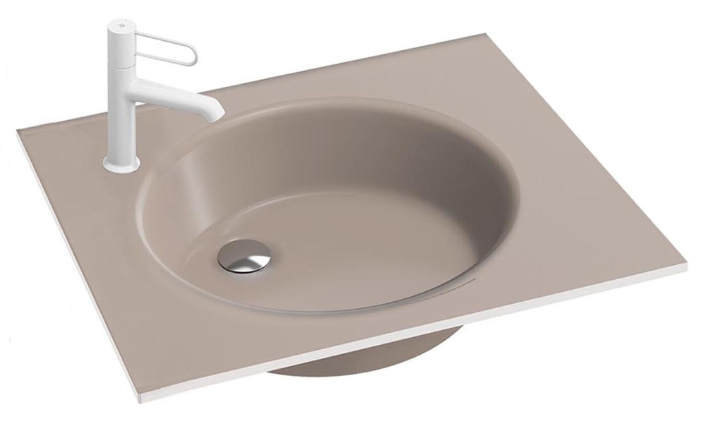 Стеклянная раковина Jacob Delafon Odeon Rive Gauche EB2560-DE3, 60 см, бронза, матовая