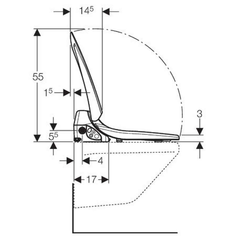 Фото Geberit AquaClean 146.130.11.2 Крышка-биде, без фена
