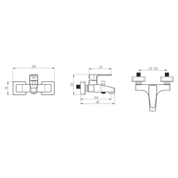Смеситель для ванны Vitra Q Line (A40778EXP) хром