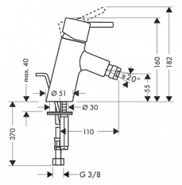 Смеситель для биде Hansgrohe Talis S (32220000) хром