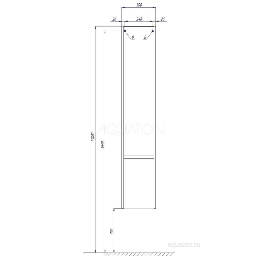 Шкаф пенал Aquaton Стоун 30 L1A228403SX01L подвесной Белый