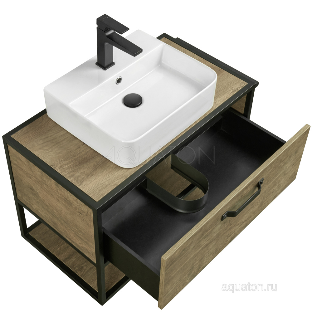 Фото Тумба под раковину Aquaton Лофт Фабрик 80 дуб кантри 1A242401LTDY0