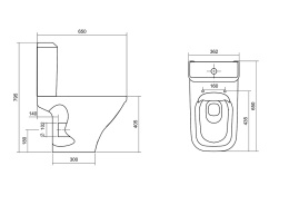 Фото SANTEK 1.WH50.1.573 Лайн Rimless унитаз-компакт безободковый