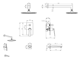 Смеситель встроенный Boheme Venturo (374-W-2) хром, белый