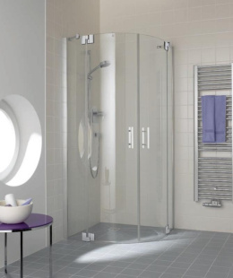 KERMI Filia XP Ограждение в форме четверти круга с маятниковые двери с фиксированными панелями,1000х