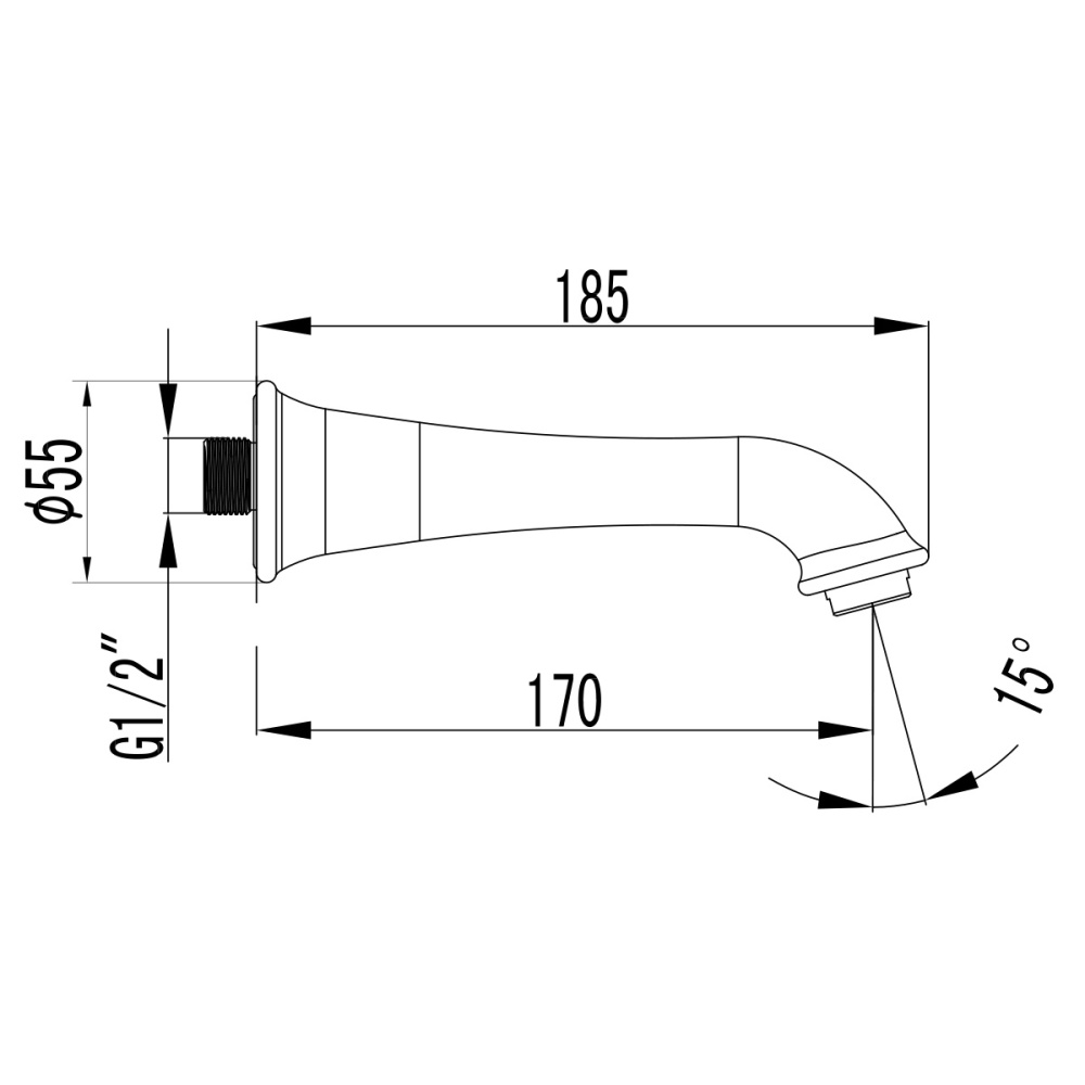 Излив для ванны Lemark (LM4881C)