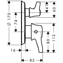 Фото Термостат 15752 000 Hansgrohe Ecostat Classic с запорным вентилем