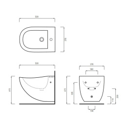 Ceramica CIELO Fluid FLBS - Биде подвесное (белый)