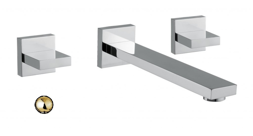 Фото Cezares Unika UNIKA-BLI3-03/24 Смеситель для раковины на три отверстия, золото