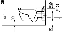 Подвесной унитаз Duravit Starck 3 2226590000, белый