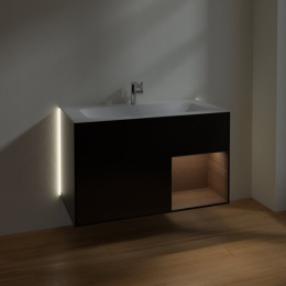 Villeroy Boch Finion G040GNPH Тумба под раковину 996х498 мм (walnut veneer/glossy black)