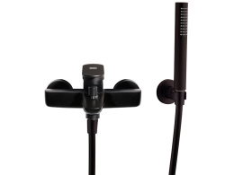 Фото Смеситель для ванны Mamoli Sadler 1602PG29602K настенный с душ.гарнитуром, Matt black