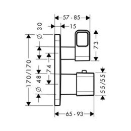 Hansgrohe Axor Urquiola 11733000 Термостат для ванны