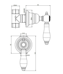Фото FIMA Carlo Frattini Herend F5413/1CR Запорный вентиль