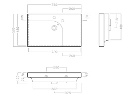 Раковина подвесная Hatria Grandangolo (Y0XK01) белый