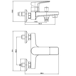 Cersanit Vero 63061 Смеситель для ванны