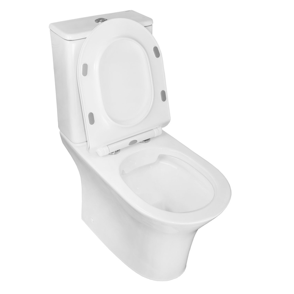 Унитаз-компакт Azario FRETTA ROUND (AZ-1217 + AZ-1216-G) Белый