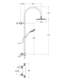 Фото Душевая система Cristina Rubinetterie Theta V (TE45651) хром