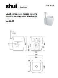 Cielo SHUI SHLASR Раковина навесная на стену 36 см (цвет: черный)