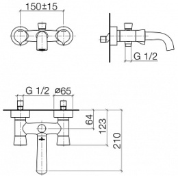 Villeroy & Boch (Dornbracht) LaFleur 25.100.955.00 для ванны с душем